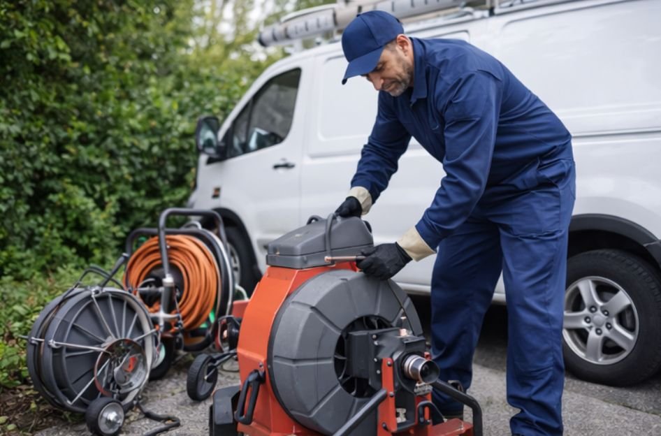 Spiralreinigung bei verstopftem Abfluss